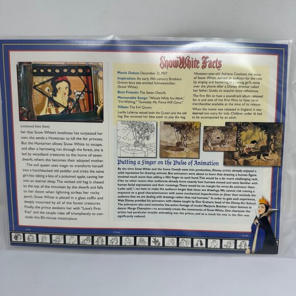 Willabee & Ward Disney Snow White Collectible Patch With Fact Card - Picture 4 of 4